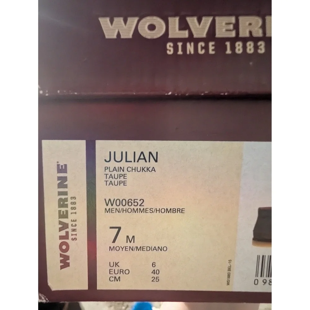 Wolverine 1883 Julian Plain Chukka Boot Mens 7M Taupe Suede Lace Up Shoes rugged